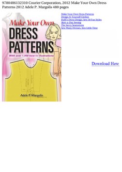 Make Your Own Dress Patterns | PDF | Industries