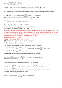 Ejercicios Resueltos de Gases Ideales | PDF | Gases | Mole (Unidad)