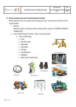 Cable Pulling Work Methodology Guide | PDF | Crane (Machine ...