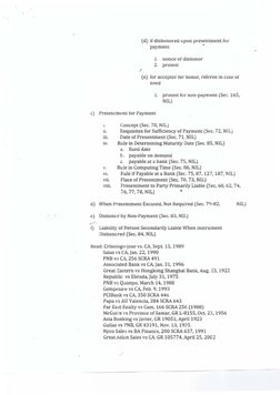 ( d) if dishonored upon presentment for 
... 
payment 
1. nonce of dishonor 
2. prm:esr 
(e) for acceprnr for honor, reforee