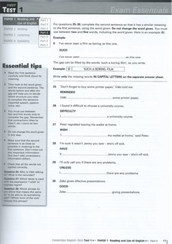 Fce Test Overview FCE Exam Essentials 2 (2015) | PDF