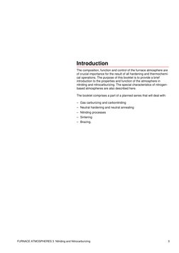 FURNACE ATMOSPHERES 3  Nitriding and Nitrocarburizing
3
Introduction
The composition, function and control of the furnace atm