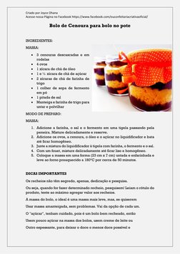 Criado por Joyce Ohana  
Acesse nossa Página no Facebook https://www.facebook.com/euconfeitariacriativaoficial/ 
 
Bolo de Ce