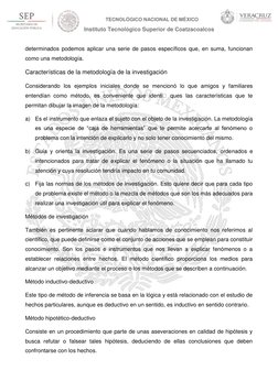 TECNOLÓGICO NACIONAL DE MÉXICO 
Instituto Tecnológico Superior de Coatzacoalcos 
 
determinados podemos aplicar una serie de