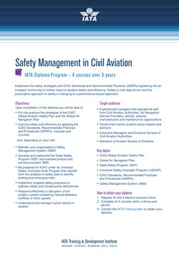 IATA Safety Management Diploma Program | PDF | Safety | Aviation