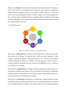 9 
 
There are some threats for which Amazon is required to take strategic decisions. For instance, 
the low entry barriers i