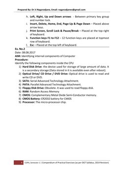 Prepared By: Dr.V.Nagaradjane, Email: nagaradjanev@gmail.com 
 
4 
COPA, Semester-1 | Compendium of Practical Exercises (as
