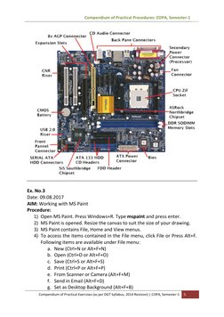 Compendium of Practical Procedures: COPA, Semester-1  
 
Compendium of Practical Exercises (as per DGT Syllabus, 2014 Revisio