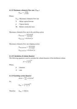 6.1.11 Maximum volumetric flow rate ( Umax ) 
  
 
𝑈𝑚𝑎𝑥= 
𝑉×𝑀𝑟
𝜌×3600 
Where,  
  
Umax: Maximum volumetric flow rate