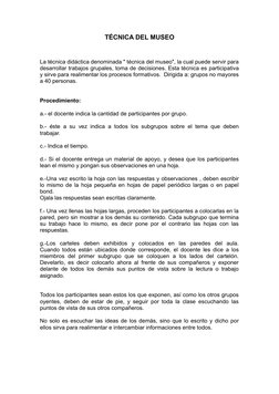 Técnica del Museo para el Aula | PDF | Hoja | Papel