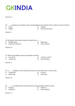 Visual Basic MCQs and Answers Guide | PDF | C (Programming Language ...