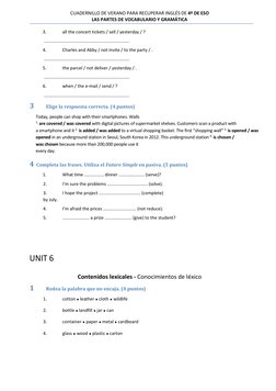 CUADERNILLO DE VERANO PARA RECUPERAR INGLÉS DE 4º DE ESO 
LAS PARTES DE VOCABULARIO Y GRAMÁTICA 
 
 
3. 
all the concert tick