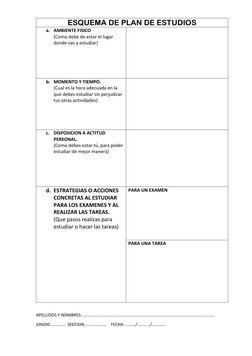 Esquema para un Plan de Estudios | PDF