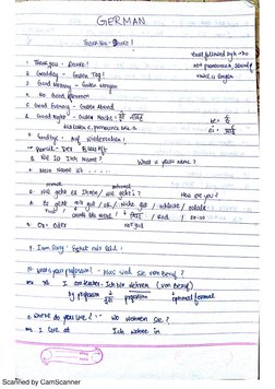 German A1 Handwritten Notes PDF | PDF