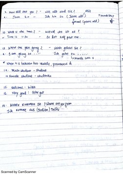 German A1 Handwritten Notes PDF | PDF
