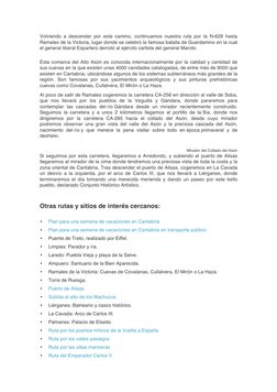 Volviendo a descender por este camino, continuamos nuestra ruta por la N-629 hasta 
Ramales de la Victoria, lugar donde se ce