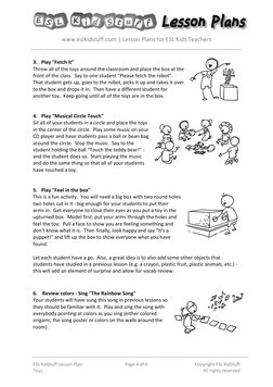 www.eslkidstuff.com | Lesson Plans for ESL Kids Teachers 
 
 
ESL KidStuff Lesson Plan: 
Toys 
Page 4 of 8 
Copyright ESL K
