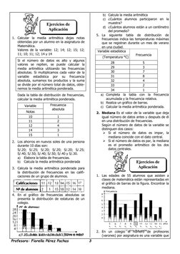 Profesora: Fiorella Pérez Pachas             3 
 
 
 
 
 
 
1. Calcular la media aritmética dejas notas 
obtenidas por un alu