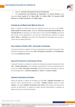 BOLETIM DE EVOLUÇÃO DA VERSÃO 26 
                       
 
 
Página 10 de 80 
© Todos os direitos reservados. – PC Sistema