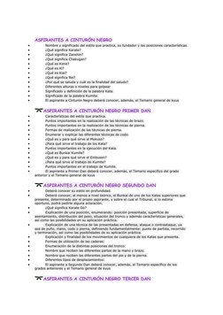 ASPIRANTES A CINTURÓN NEGRO

Nombre y significado del estilo que practica, su fundador y las posiciones características.

¿