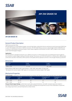 API 2W Grade 50 Steel Specifications | PDF | Structural Steel | Welding