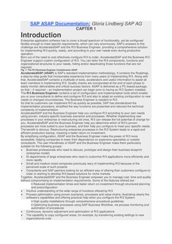 SAP ASAP Documentation: Gloria Lindberg SAP AG 
CAPTER 1 
Introduction 
Enterprise application software has to cover a broad