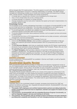 will be changed after R/3 implementation. The other aspect is to work with executive sponsors to 
redesign the organization’s