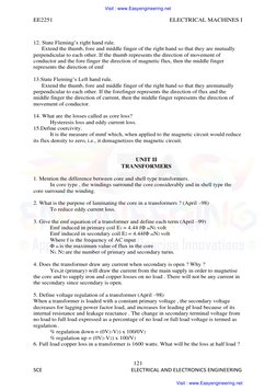 EE2251 
 
ELECTRICAL MACHINES I 
121 
SCE 
 
 
                                   ELECTRICAL AND ELECTRONICS ENGINEERING 
 
1