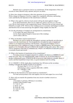 EE2251 
 
ELECTRICAL MACHINES I 
123 
SCE 
 
 
                                   ELECTRICAL AND ELECTRONICS ENGINEERING 
Buc