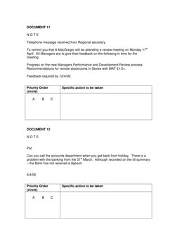 DOCUMENT 11 
 
N O T E 
 
Telephone message received from Regional secretary. 
 
To remind you that A MacGregor will be att
