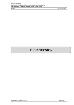 ESTUDIO DEFINITIVO 
Mejoramiento e Integración del Sistema Eléctrico de las comunidades  de San 
José de Saramuro  y Saramuri