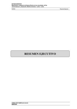 ESTUDIO DEFINITIVO 
Mejoramiento e Integración del Sistema Eléctrico de las comunidades  de San 
José de Saramuro  y Saramuri