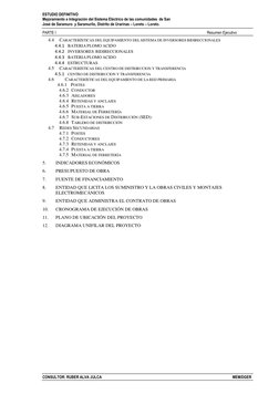ESTUDIO DEFINITIVO 
Mejoramiento e Integración del Sistema Eléctrico de las comunidades  de San 
José de Saramuro  y Saramuri