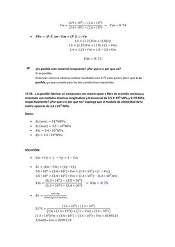 𝑉𝑚= (6.9 ∗104) −(2.6 ∗105)
(2.4 ∗103) −(2.6 ∗105) →   𝑽𝒎= 𝟎. 𝟕𝟒 
 
 
𝑷𝑬𝒄= (𝑷. 𝑬. )𝒎∗𝑽𝒎+ (𝑷. 𝑬. ) ∗𝑽𝒑 
1.4