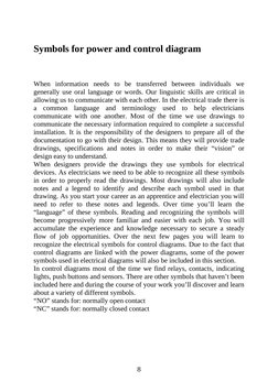 Symbols for power and control diagram
When information needs to be transferred between individuals we
generally use oral la