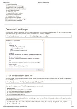 FreeFileSync User Manual and Guide | PDF | Computer File | Command Line ...
