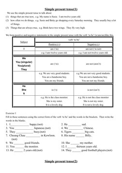 Simple present tense
 
 (1)
  We use the simple present tense to talk about:
(1)   things that are true now,  e.g. My name is