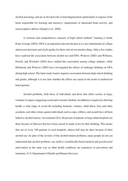 alcohol poisoning, and are at elevated risk of neurodegeneration (particularly in regions of the 
brain responsible for learn