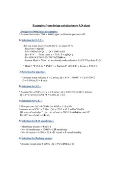 RO Plant Design Calculations Guide | PDF | Chemical Process Engineering ...