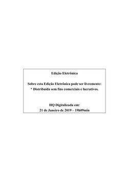 Edição Eletrônica 
 
Sobre esta Edição Eletrônica pode ser livremente: 
* Distribuída sem fins comerciais e lucrativos.