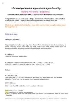 Marina Voronina / Bobdena.
I took a very detailed photo pattern (row after row) to make everything clear even
for beginners