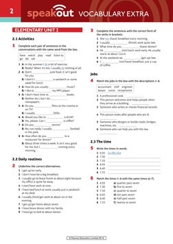 Speakout Vocabulary Extra Elementary Unit 2 | PDF | Lunch | Eating ...