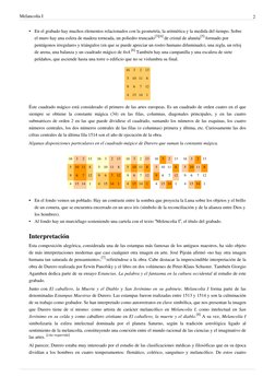 Melancolía I
2
•
En el grabado hay muchos elementos relacionados con la geometría, la aritmética y la medida del tiempo. Sobr