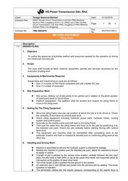 Method Statement for Piling Work | PDF | Deep Foundation | Concrete