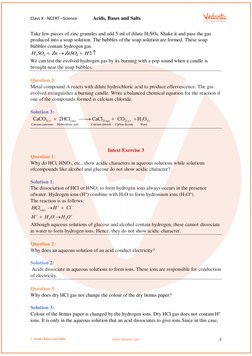 Class X - NCERT –Science               Acids, Bases and Salts 
2. Acids, Bases and Salts 
Take few pieces of zinc granules an