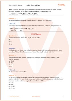 Class X - NCERT –Science               Acids, Bases and Salts 
2. Acids, Bases and Salts 
When a solution of sodium hydrocarb