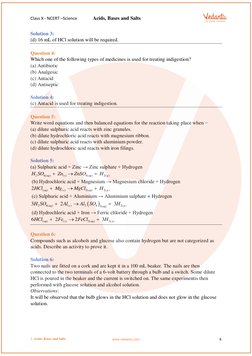 Class X - NCERT –Science               Acids, Bases and Salts 
2. Acids, Bases and Salts 
Solution 3:  
(d) 16 mL of HCl solu