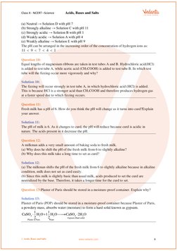 Class X - NCERT –Science               Acids, Bases and Salts 
2. Acids, Bases and Salts 
(a) Neutral → Solution D with pH 7