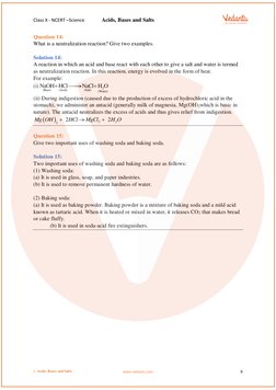 Class X - NCERT –Science               Acids, Bases and Salts 
2. Acids, Bases and Salts 
Question 14: 
What is a neutralizat