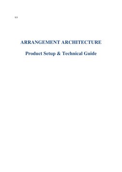 Arrangement Architecture Setup Guide | PDF | Application Programming ...